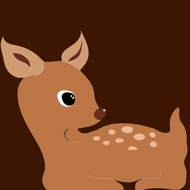 小鹿装饰画无框画