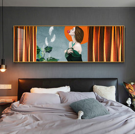 爱马仕人物装饰画