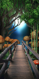 梦幻森林3D玄关背景