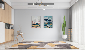 客厅背景墙 北欧沙发摄影墙