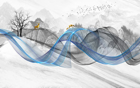 新中式电视背景墙