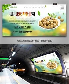 桂圆展架单页海报灯箱展板易拉宝