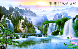 山水画水墨山水画 意境山水