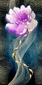 唯美线条花卉玄关装饰画