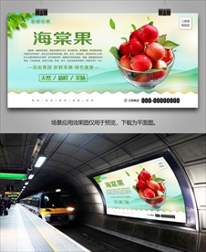 海棠果单页灯箱展板易拉宝挂画