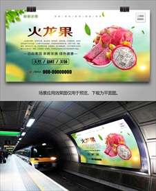 火龙果展板灯箱展架单页海报挂画