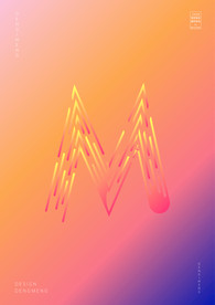 创意字母M渐变海报艺术