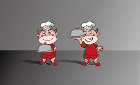 上菜牛 端盘子牛