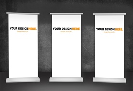 黑灰背景质感广告宣传海报易拉宝