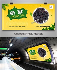 桑葚单页挂画灯箱易拉宝展架展板