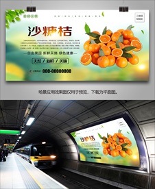 沙糖桔灯箱单页挂画展板海报