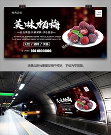 杨梅展板易拉宝灯箱海报单页挂画