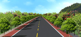 道路绿化设计案例效果图