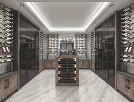 全屋定制现代轻奢极简家居酒柜图