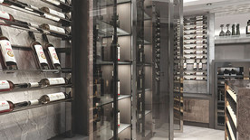 全屋定制现代轻奢极简家居酒柜图