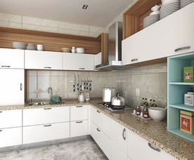 全屋定制简约板式厨房橱柜图