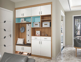 全屋定制简约板式玄关鞋柜图