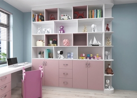 全屋定制简约板式卧室儿童房图