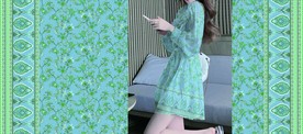 双边定位几何碎花素材