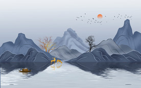 新中式电视背景墙