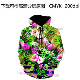 男装印花 定位 植物花卉