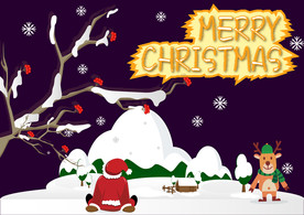 冬季圣诞海报背景插画