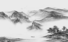 新中式高清唯美山水 TIF分层