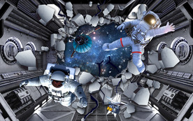 宇宙飞船星空宇宙3d背景墙