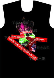 骷髅头 皇冠 男装印花