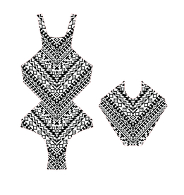 民族几何定位花型