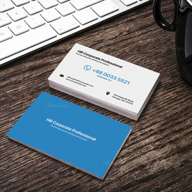 简约通用名片双面PSD展开图图