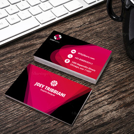 简约通用名片双面PSD展开图图