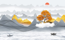 新中式电视背景墙