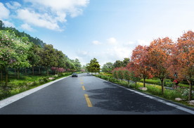 道路景观设计效果图