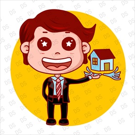 卡通房地产销售人员
