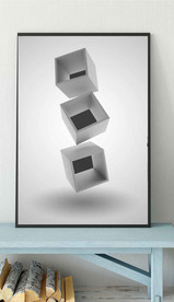 现代北欧抽象几何空间装饰画