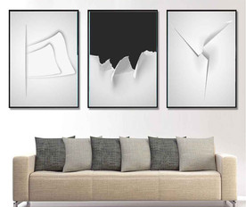 现代北欧极简黑白几何装饰画