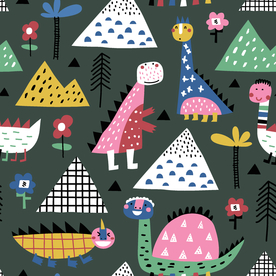 卡通 恐龙 线条