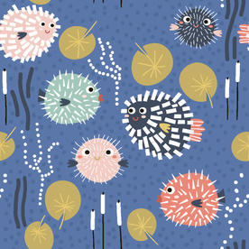 卡通 小河豚 点子