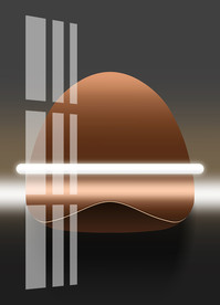 抽象光影灯具装饰画