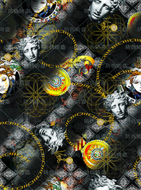 潮流男装印花 高清分层原图