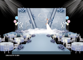 蓝色婚礼效果图