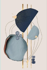 现代北欧抽象几何油画玄关装饰画