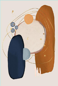 现代北欧抽象几何油画玄关装饰画