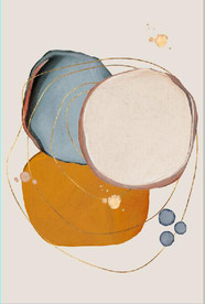 现代北欧抽象几何油画玄关装饰画