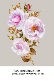 现代北欧风金色玫瑰花玄关装饰画