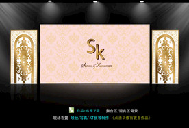 欧式婚礼背景  拱门