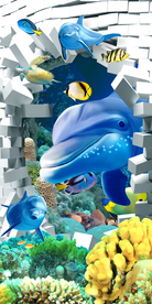 海洋世界海豚3D玄关