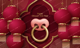 矢量底图包装春联窗花主K