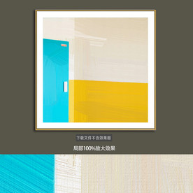 抽象油画装饰画轻奢手绘极简画